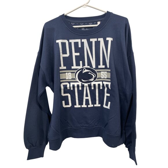 Pressbox Penn State Crewneck Pullover Sweatshirt Womens Medium Navy Blue Comfort - Picture 1 of 6